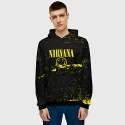 Толстовка-худи мужская Нирвана шум, цвет: 3D-черный — фото 2