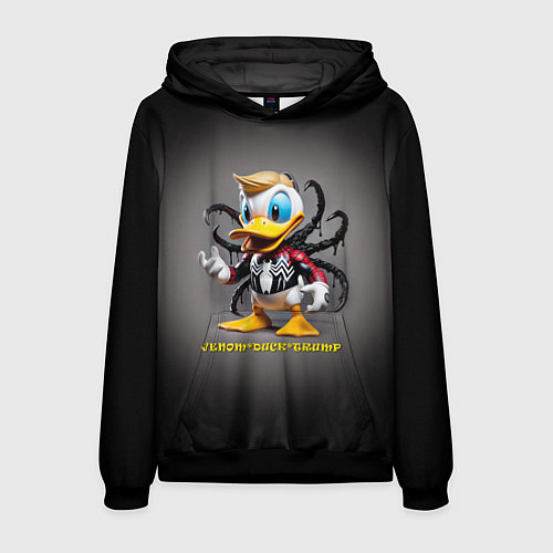 Мужская толстовка Venom-Duck-Trump joke / 3D-Черный – фото 1