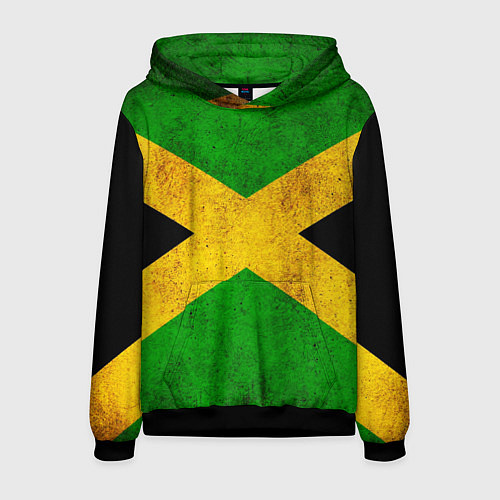 Мужская толстовка Jamaica flag / 3D-Черный – фото 1