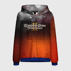 Толстовка-худи мужская Kingdom Come Deliverance 2 logo, цвет: 3D-синий