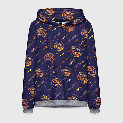 Мужская толстовка Mortal Kombat logo pattern / 3D-Меланж – фото 1