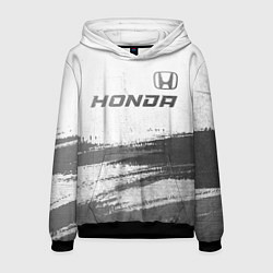 Толстовка-худи мужская Honda - white gradient посередине, цвет: 3D-черный