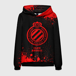 Толстовка-худи мужская Club Brugge - red gradient, цвет: 3D-черный