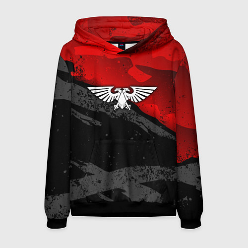 Мужская толстовка Вархаммер - аквила красный / 3D-Черный – фото 1