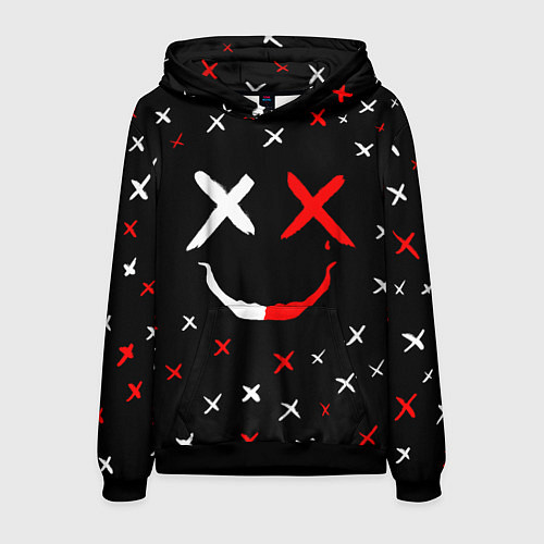 Мужская толстовка Smile face / 3D-Черный – фото 1