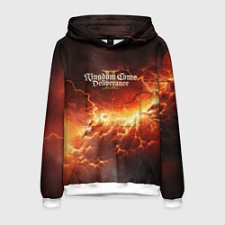 Толстовка-худи мужская Kingdom Come Deliverance 2 logo, цвет: 3D-белый