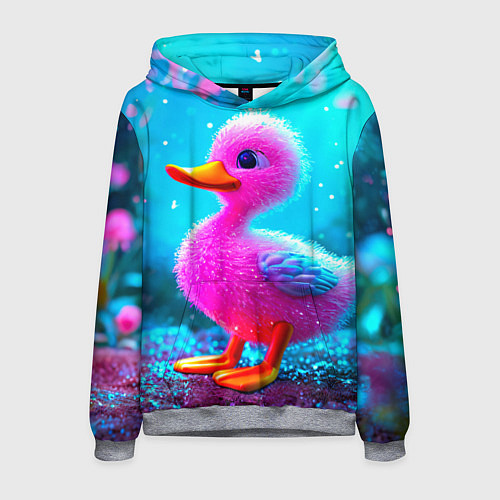 Мужская толстовка Розовая уточка / 3D-Меланж – фото 1