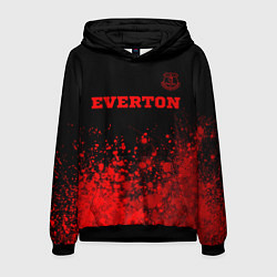 Толстовка-худи мужская Everton - red gradient посередине, цвет: 3D-черный