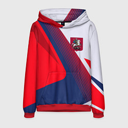 Толстовка-худи мужская Герб Москвы, цвет: 3D-красный