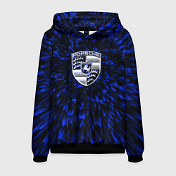 Толстовка-худи мужская Porsche blue energy, цвет: 3D-черный