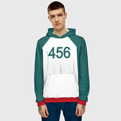 Толстовка-худи мужская Форма номер 456, цвет: 3D-красный — фото 2