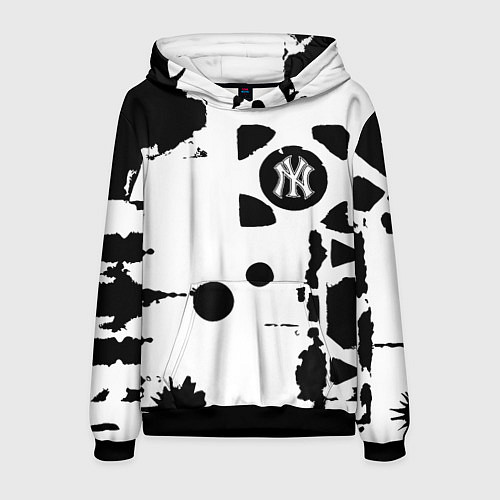 Мужская толстовка New York yankees - baseball team pattern / 3D-Черный – фото 1