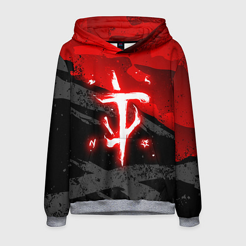 Мужская толстовка Doom - neon red / 3D-Меланж – фото 1