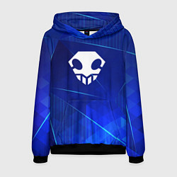 Толстовка-худи мужская Bleach blue poly, цвет: 3D-черный