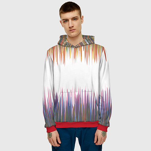 Мужская толстовка Бахрома / 3D-Красный – фото 3