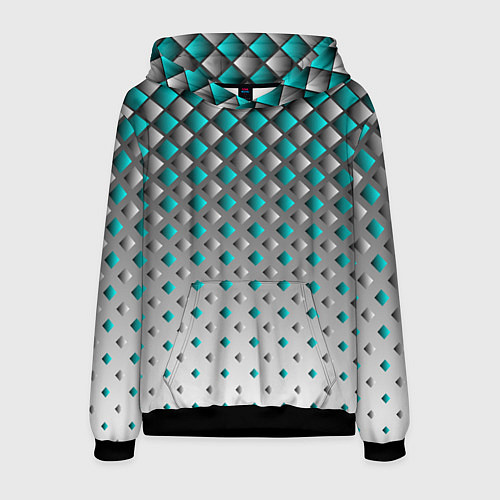 Мужская толстовка Фигурный каскад / 3D-Черный – фото 1