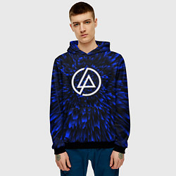 Толстовка-худи мужская Linkin Park blue energy, цвет: 3D-черный — фото 2