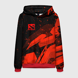 Толстовка-худи мужская Dota 2 - красные брызги, цвет: 3D-красный