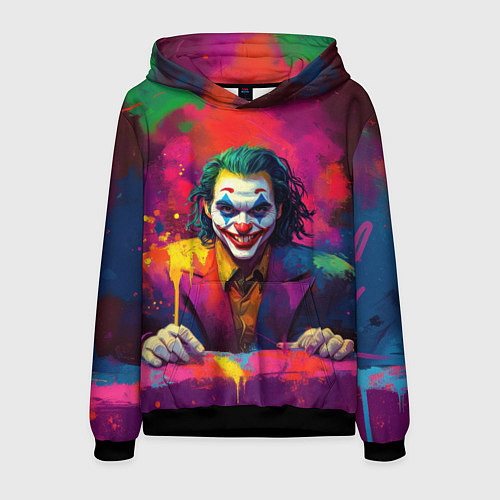 Мужская толстовка Джокер в краске / 3D-Черный – фото 1