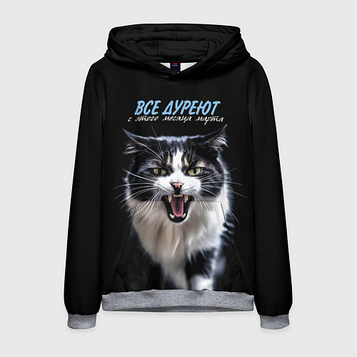 Мужская толстовка Все дуреют с этого месяца марта / 3D-Меланж – фото 1