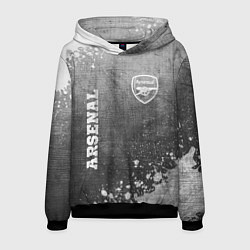 Толстовка-худи мужская Arsenal - grey gradient вертикально, цвет: 3D-черный