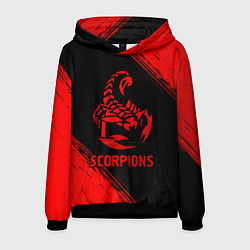Толстовка-худи мужская Scorpions - red gradient, цвет: 3D-черный