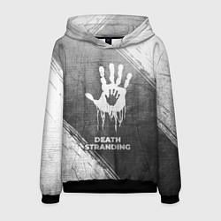 Толстовка-худи мужская Death Stranding - grey gradient, цвет: 3D-черный