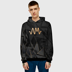 Толстовка-худи мужская Arctic Monkeys golden poly, цвет: 3D-черный — фото 2