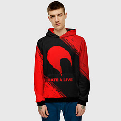 Толстовка-худи мужская Date A Live - red gradient, цвет: 3D-черный — фото 2