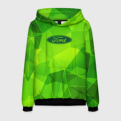 Толстовка-худи мужская Ford green poly, цвет: 3D-черный