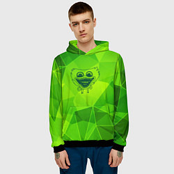 Толстовка-худи мужская Poppy Playtime green poly, цвет: 3D-черный — фото 2