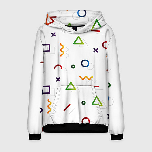 Мужская толстовка Геометрический хаос / 3D-Черный – фото 1