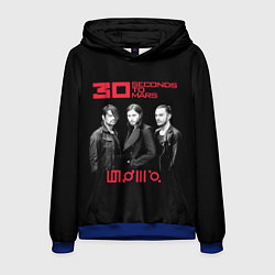 Толстовка-худи мужская 30 Seconds to Mars poster, цвет: 3D-синий