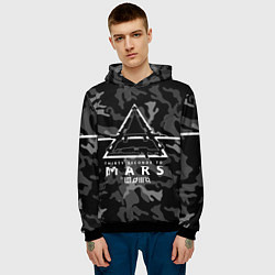 Толстовка-худи мужская 30 Seconds to Mars - poster, цвет: 3D-черный — фото 2