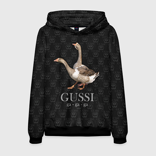 Мужская толстовка Гуси га-га-га / 3D-Черный – фото 1
