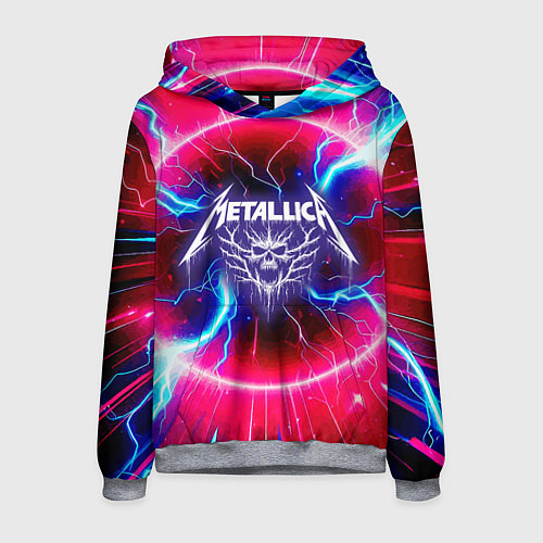 Мужская толстовка Metallica - neon glow / 3D-Меланж – фото 1