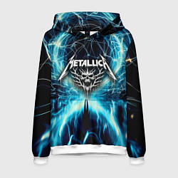 Толстовка-худи мужская Neon glow - Metallica, цвет: 3D-белый