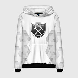 Толстовка-худи мужская West Ham white poly, цвет: 3D-черный
