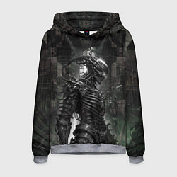 Толстовка-худи мужская Андроподобный демонический скелет, цвет: 3D-меланж