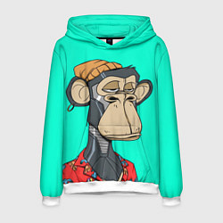 Толстовка-худи мужская NFT ape steel, цвет: 3D-белый