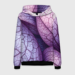 Толстовка-худи мужская Прожилки экзотического растения, цвет: 3D-черный