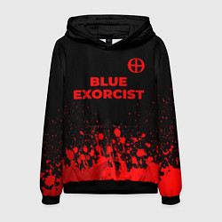Толстовка-худи мужская Blue Exorcist - red gradient посередине, цвет: 3D-черный