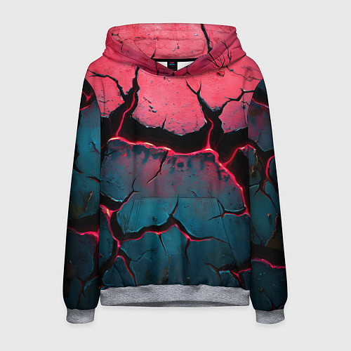Мужская толстовка Объемные разломы текстура / 3D-Меланж – фото 1