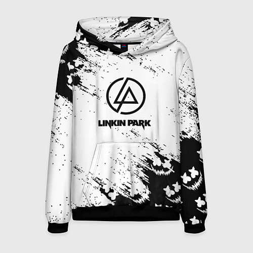 Мужская толстовка Marshmello x Linkin park / 3D-Черный – фото 1