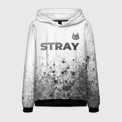 Толстовка-худи мужская Stray - white gradient посередине, цвет: 3D-черный