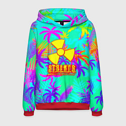 Толстовка-худи мужская Stalker тропики из гта, цвет: 3D-красный