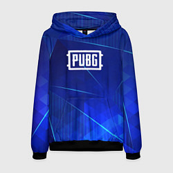 Толстовка-худи мужская PUBG blue poly, цвет: 3D-черный