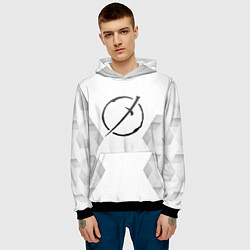 Толстовка-худи мужская Akame ga Kill white poly, цвет: 3D-черный — фото 2