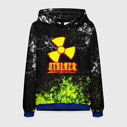 Толстовка-худи мужская Stalker брызги красок, цвет: 3D-синий