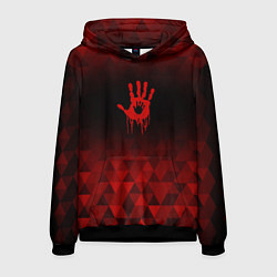 Толстовка-худи мужская Death Stranding red poly, цвет: 3D-черный